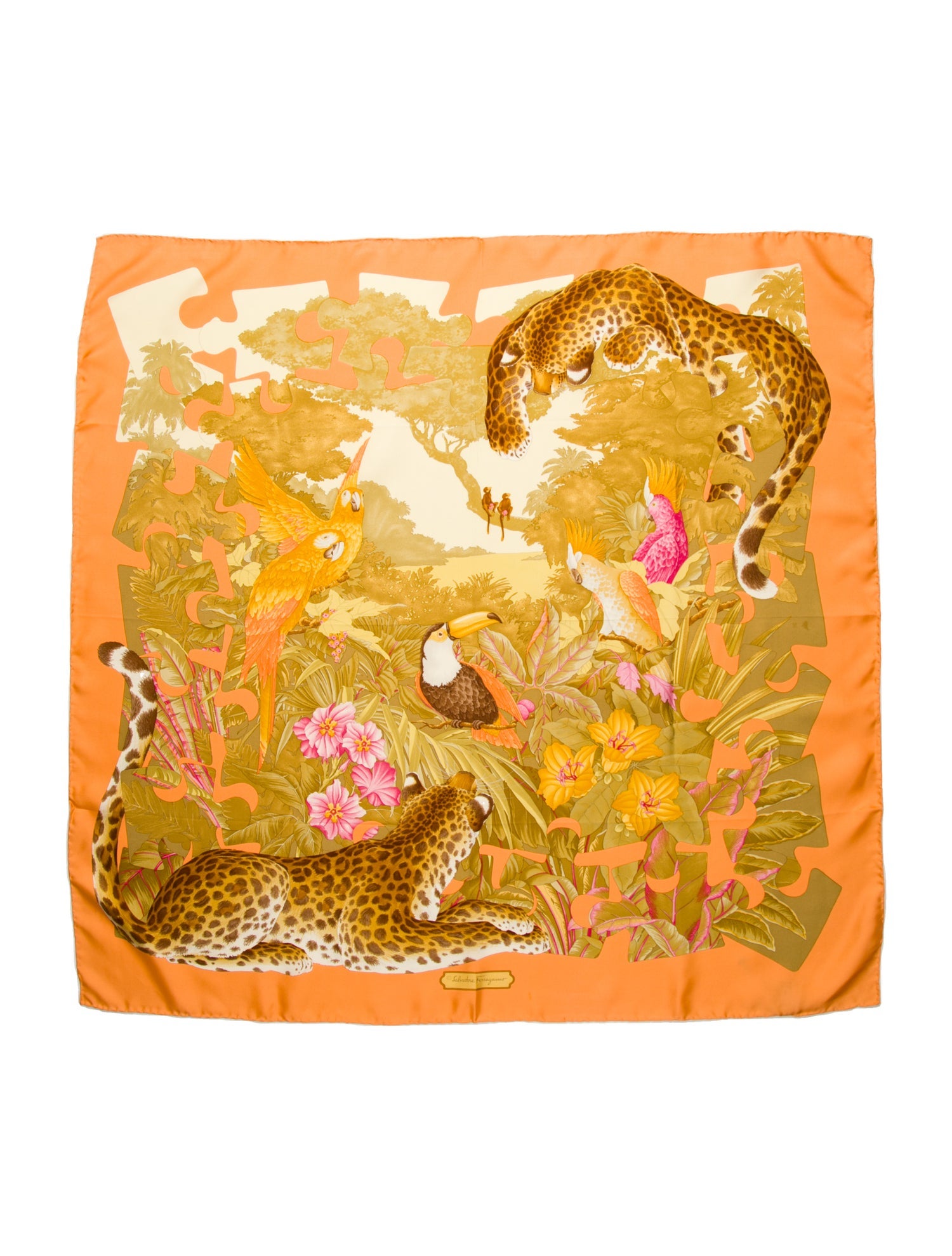 Salvatore Ferragamo Silk Printed Scarf