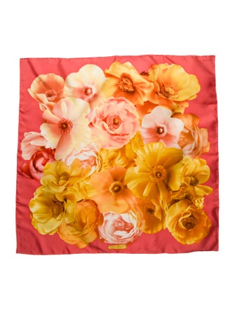 Salvatore Ferragamo Silk Floral Print Scarf