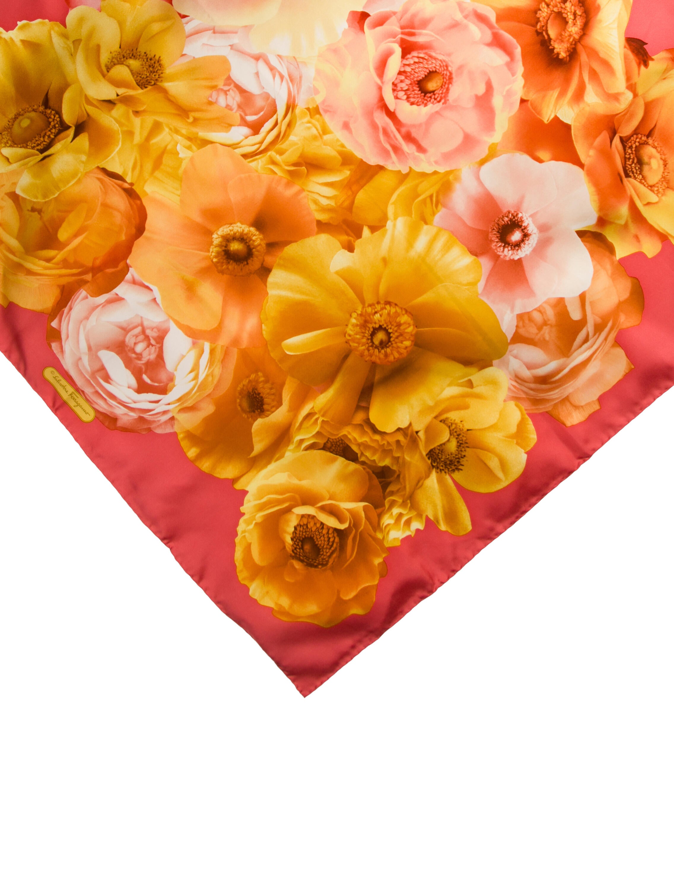 Salvatore Ferragamo Silk Floral Print Scarf