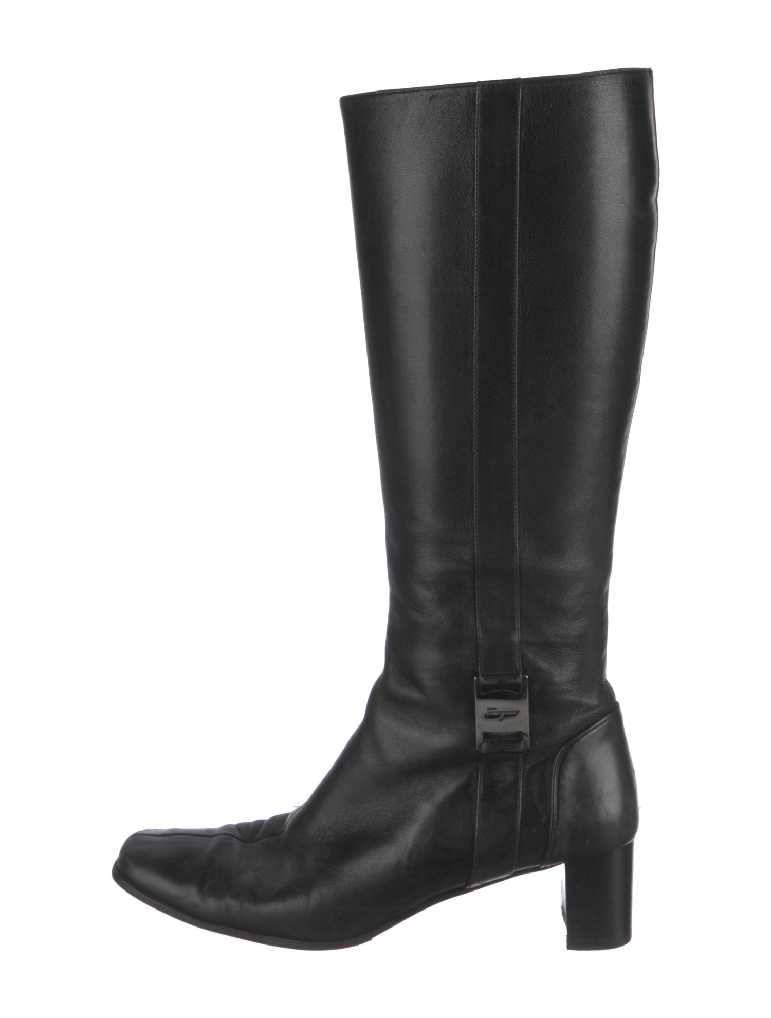 Salvatore Ferragamo Leather Riding Boots