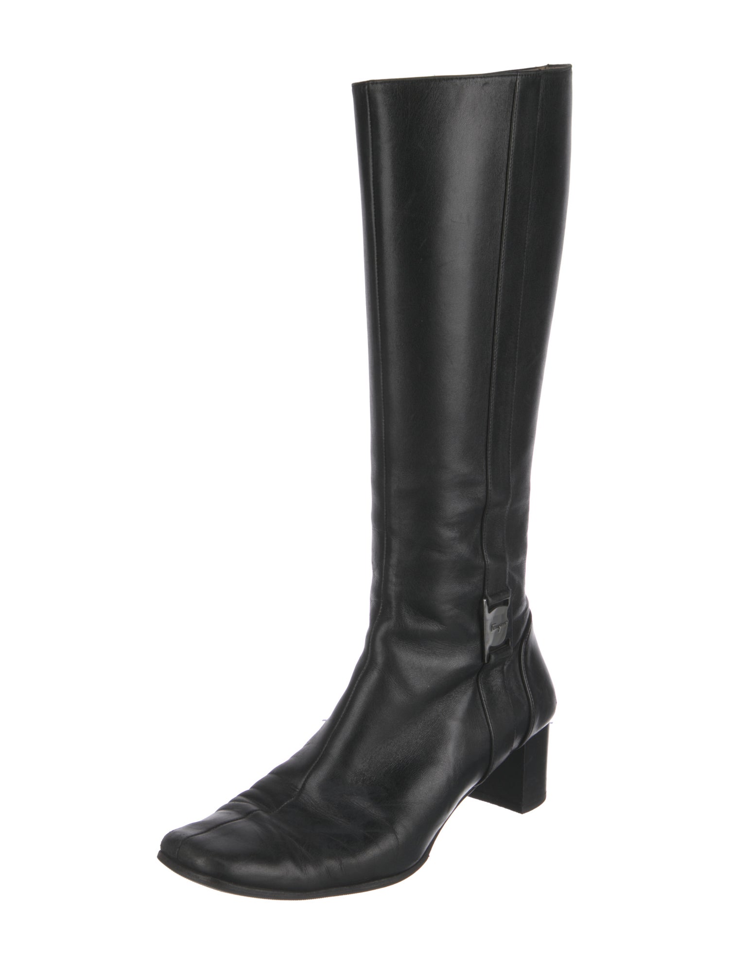 Salvatore Ferragamo Leather Riding Boots