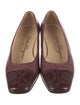 Salvatore Ferragamo Leather Animal Print Flats