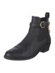 Salvatore Ferragamo Gancini Logo Leather Chelsea Boots