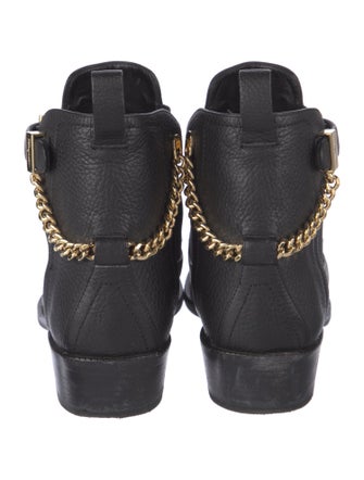 Salvatore Ferragamo Gancini Logo Leather Chelsea Boots