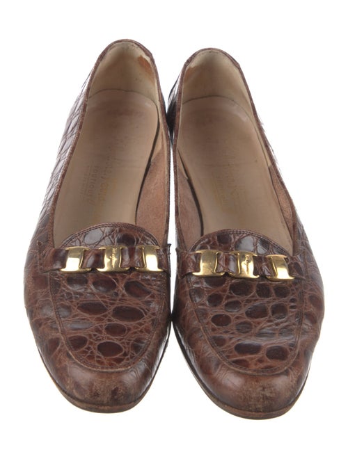 Salvatore Ferragamo Alligator Animal Print Loafers