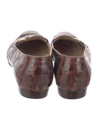 Salvatore Ferragamo Alligator Animal Print Loafers