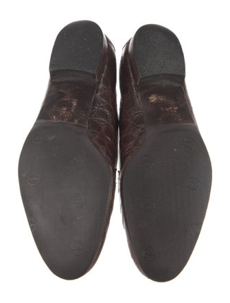 Salvatore Ferragamo Alligator Animal Print Loafers