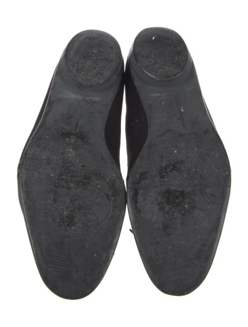 Salvatore Ferragamo Suede Bow Accents Flats