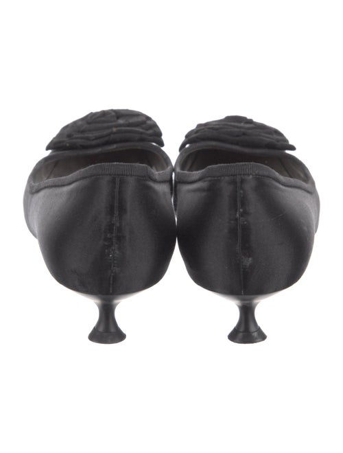 Salvatore Ferragamo Satin Grosgrain Trim Flats