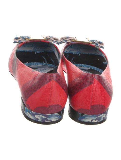 Salvatore Ferragamo Vara Bow Accent Leather Ballet Flats