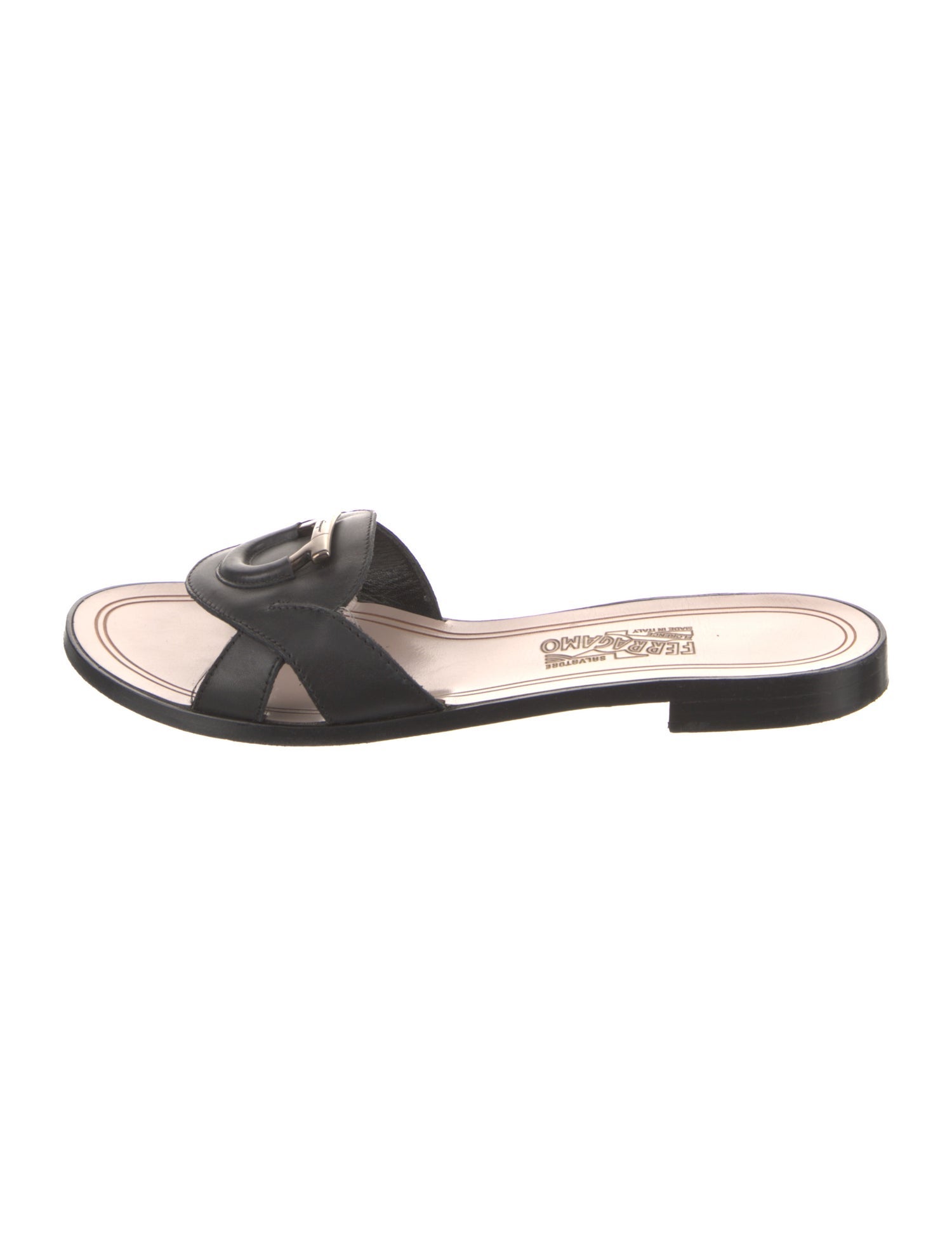 Salvatore Ferragamo Leather Slides