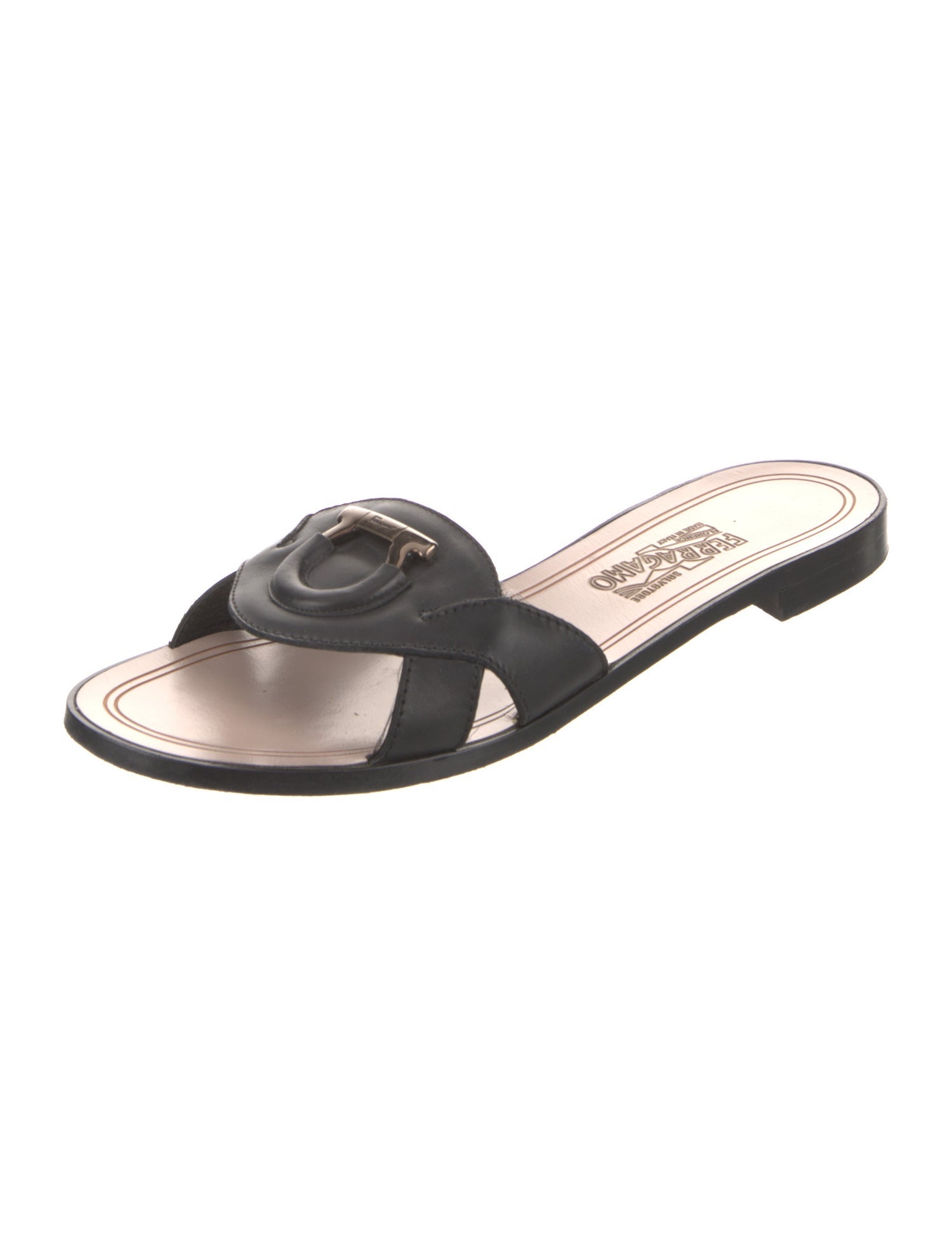 Salvatore Ferragamo Leather Slides