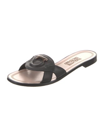Salvatore Ferragamo Leather Slides