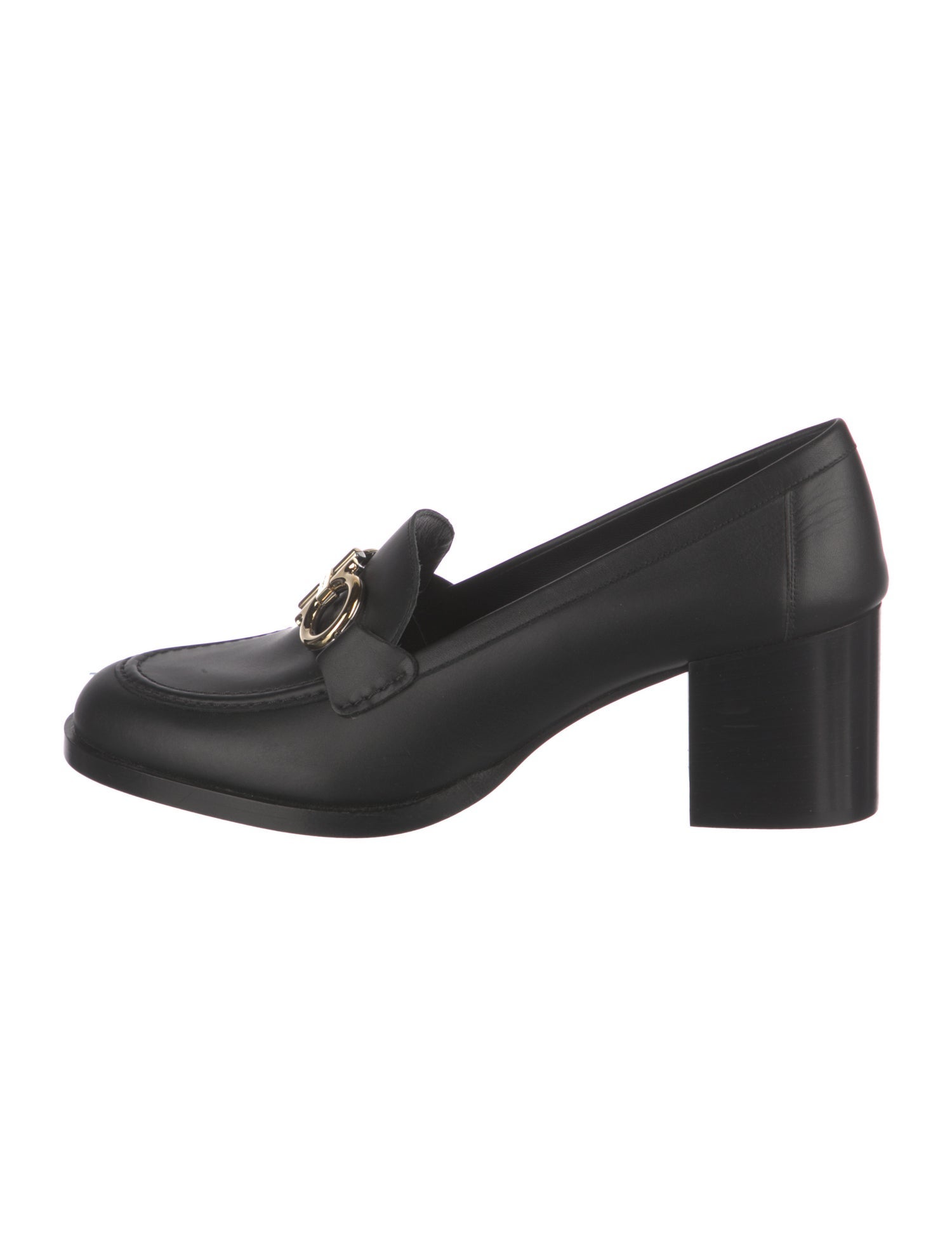 Salvatore Ferragamo Gancini Logo Leather Pumps