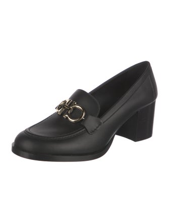 Salvatore Ferragamo Gancini Logo Leather Pumps