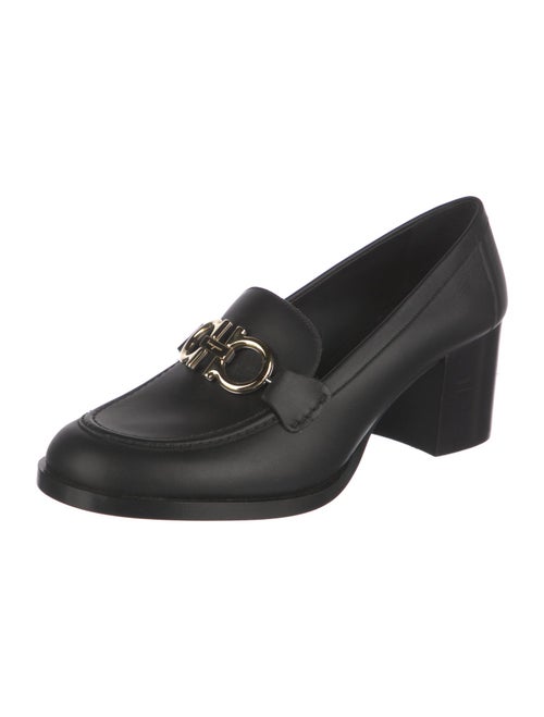 Salvatore Ferragamo Gancini Logo Leather Pumps