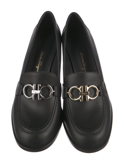 Salvatore Ferragamo Gancini Logo Leather Pumps
