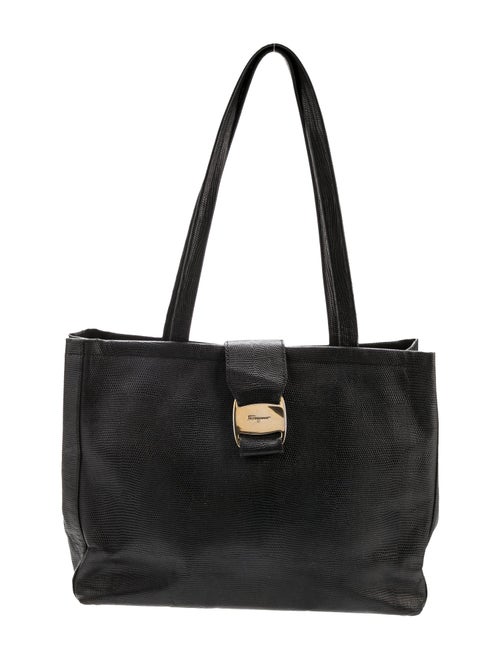 Salvatore Ferragamo Embossed Leather Shoulder Bag