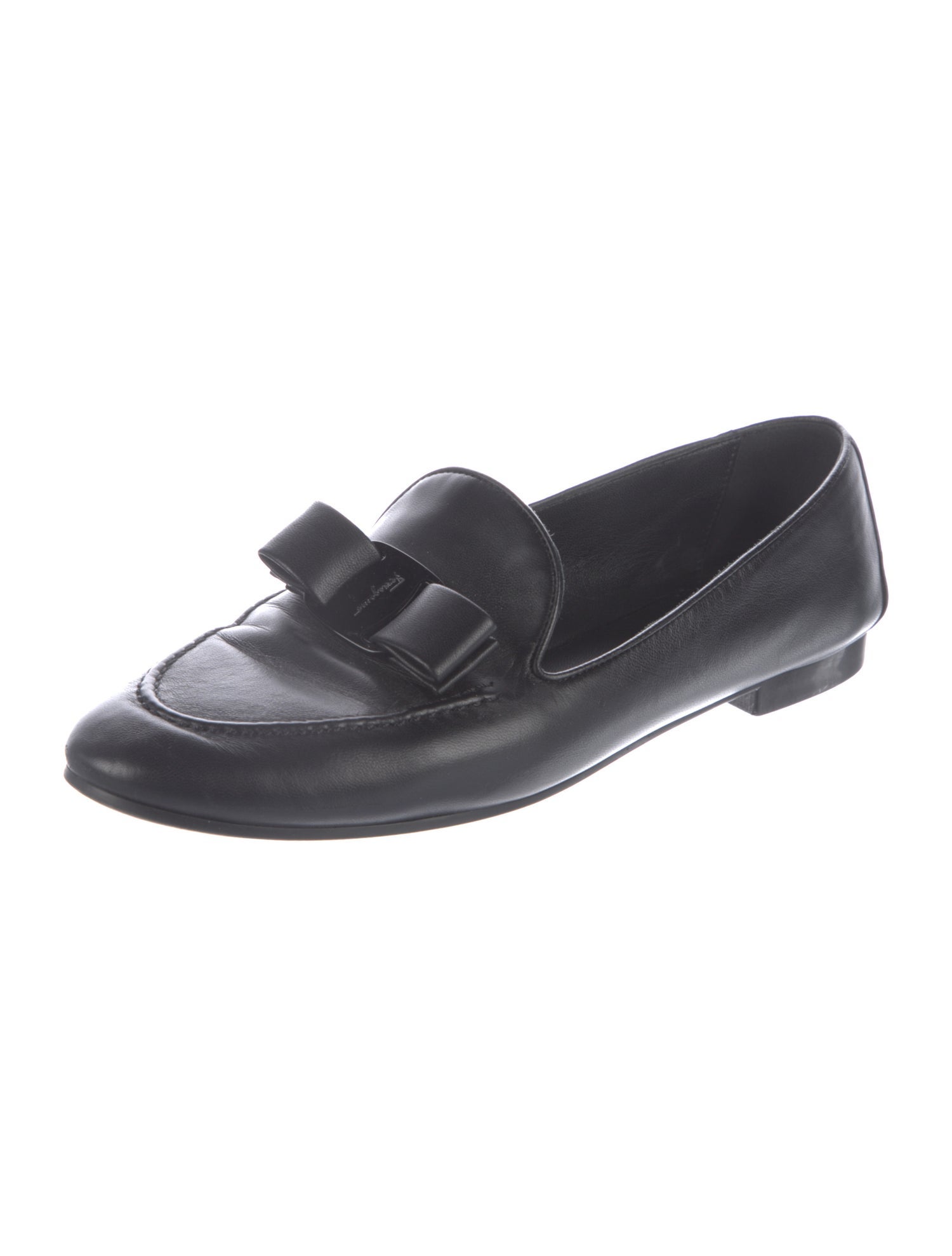 Salvatore Ferragamo Vara Bow Accent Leather Loafers