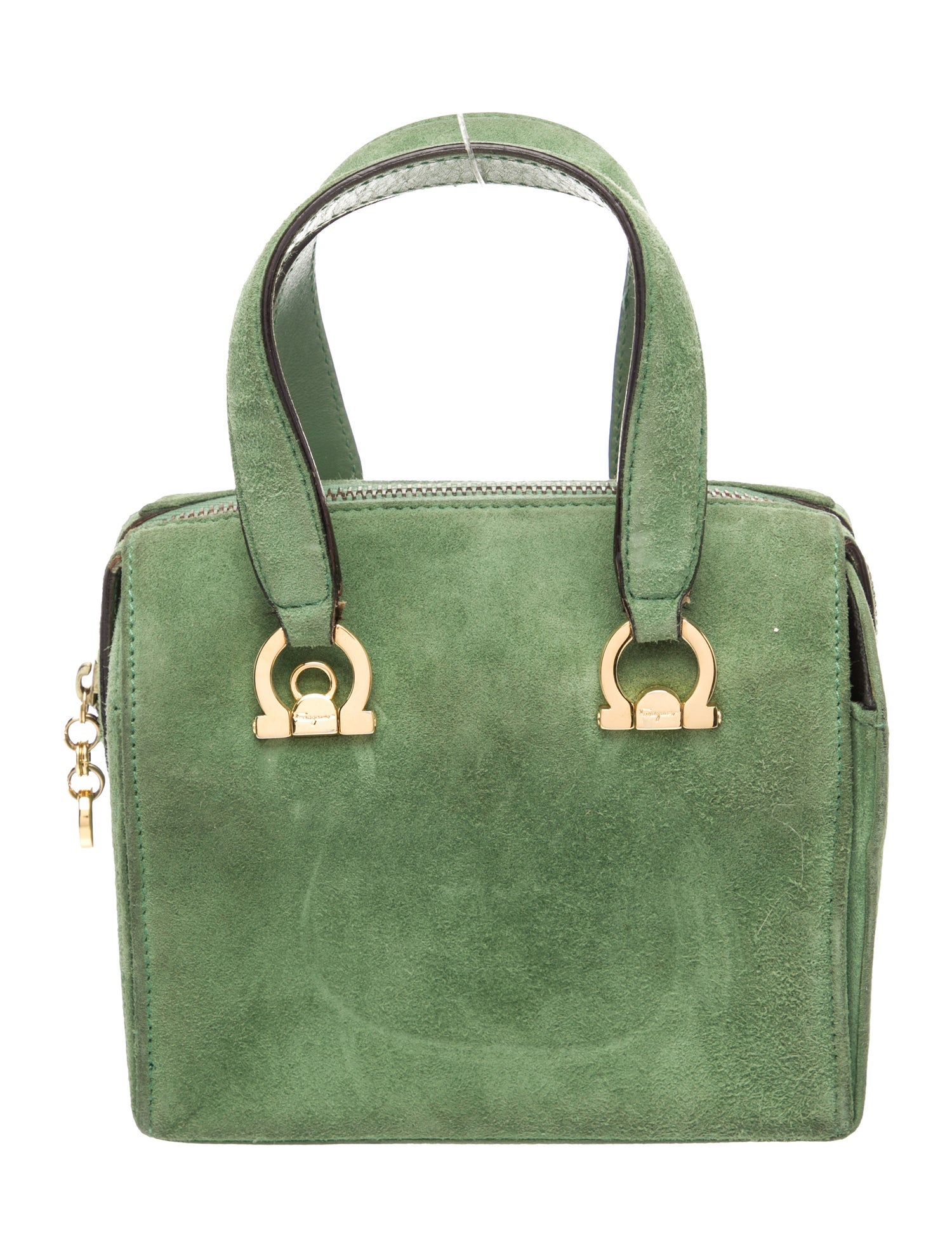 Salvatore Ferragamo Suede Top Handle Bag