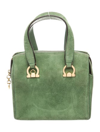 Salvatore Ferragamo Suede Top Handle Bag