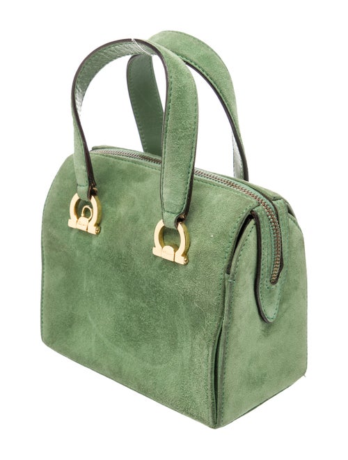 Salvatore Ferragamo Suede Top Handle Bag
