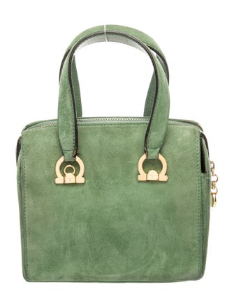 Salvatore Ferragamo Suede Top Handle Bag