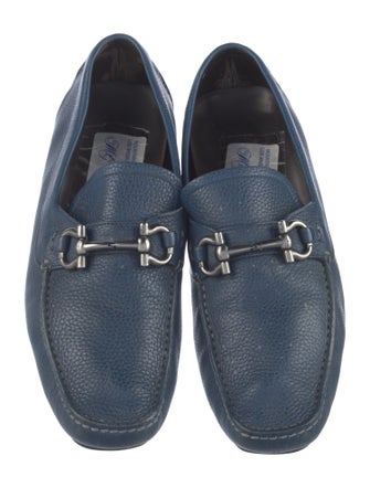 Salvatore Ferragamo Gancio Logo Leather Moccasins