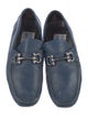Salvatore Ferragamo Gancio Logo Leather Moccasins