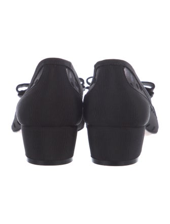 Salvatore Ferragamo Vara Bow Accent Mesh Slingback Pumps