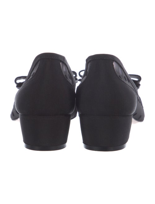 Salvatore Ferragamo Vara Bow Accent Mesh Slingback Pumps