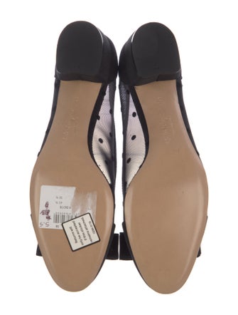 Salvatore Ferragamo Vara Bow Accent Mesh Slingback Pumps