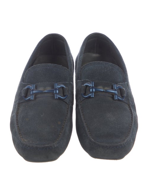 Salvatore Ferragamo Gancini Logo Suede Drivers