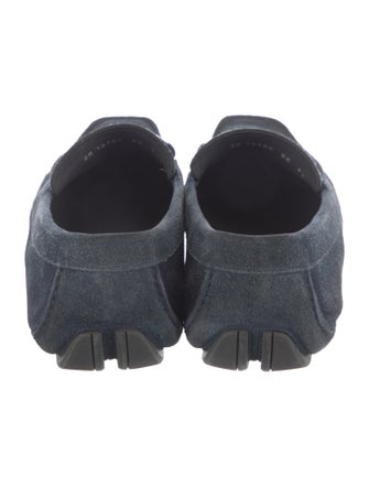 Salvatore Ferragamo Gancini Logo Suede Drivers