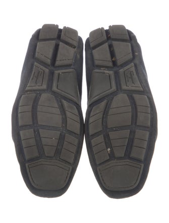 Salvatore Ferragamo Gancini Logo Suede Drivers