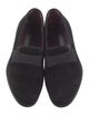 Salvatore Ferragamo Suede Grosgrain Trim Slippers