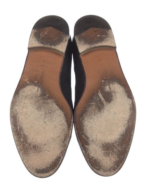 Salvatore Ferragamo Suede Grosgrain Trim Slippers