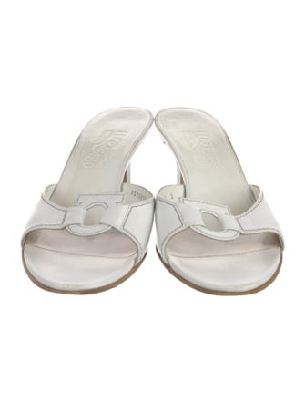 Salvatore Ferragamo Leather Slides