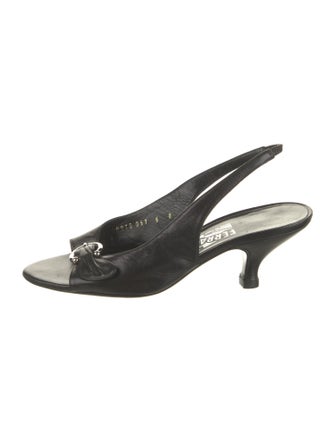 Salvatore Ferragamo Leather Slingback Sandals