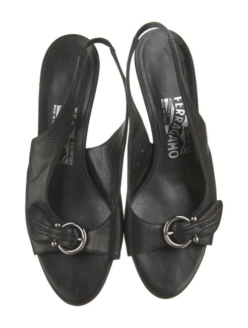 Salvatore Ferragamo Leather Slingback Sandals