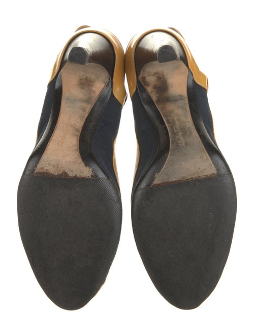 Salvatore Ferragamo Canvas Animal Print Slingback Pumps