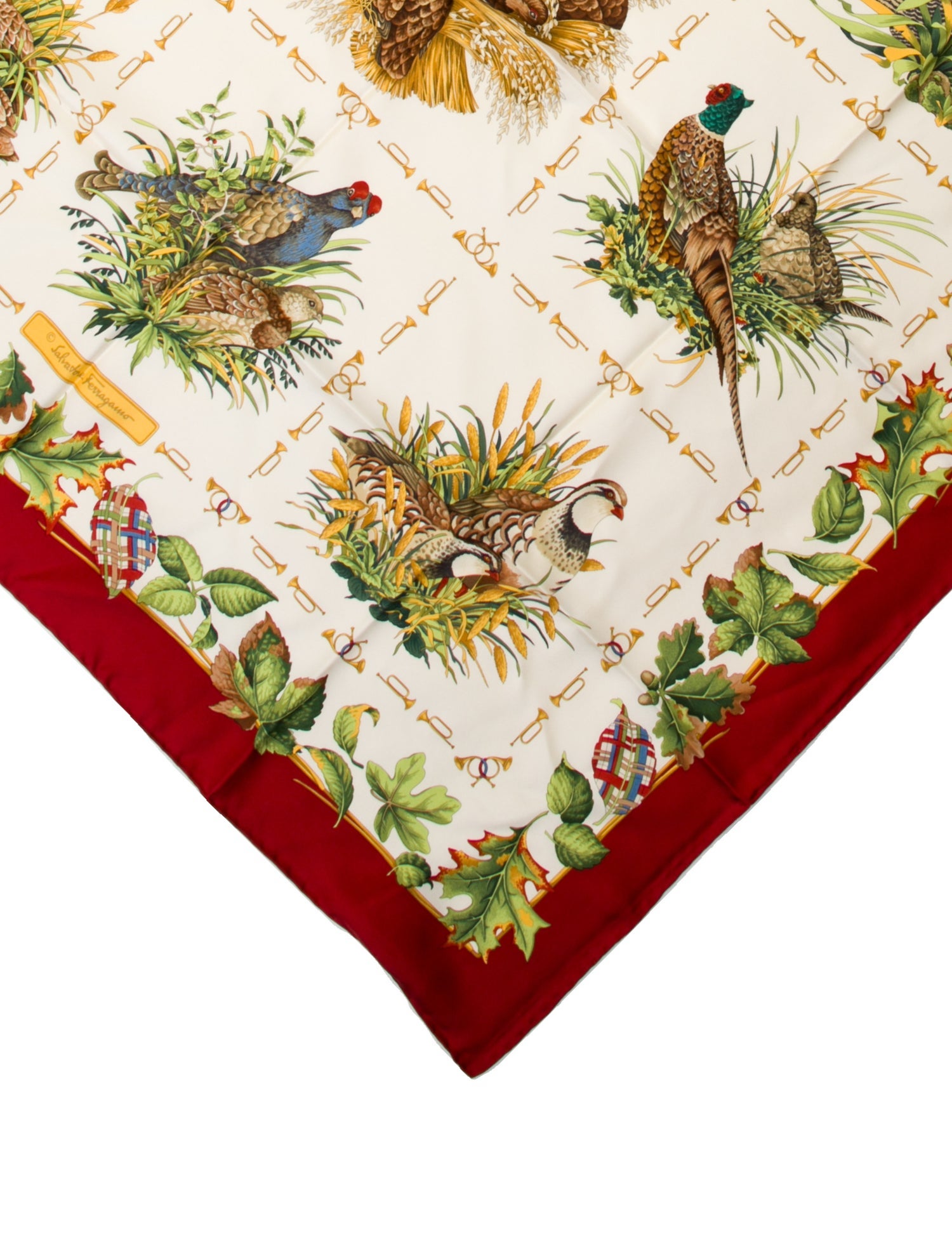 Salvatore Ferragamo Silk Floral Print Scarf