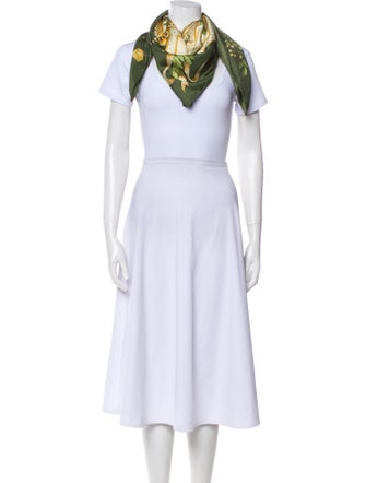 Salvatore Ferragamo Silk Floral Print Scarf