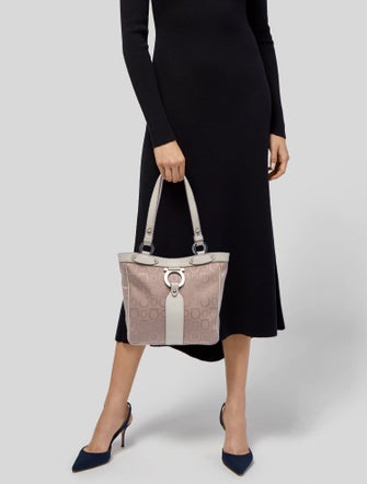 Salvatore Ferragamo Canvas Top Handle Bag
