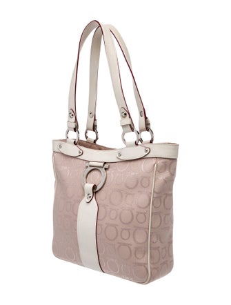 Salvatore Ferragamo Canvas Top Handle Bag