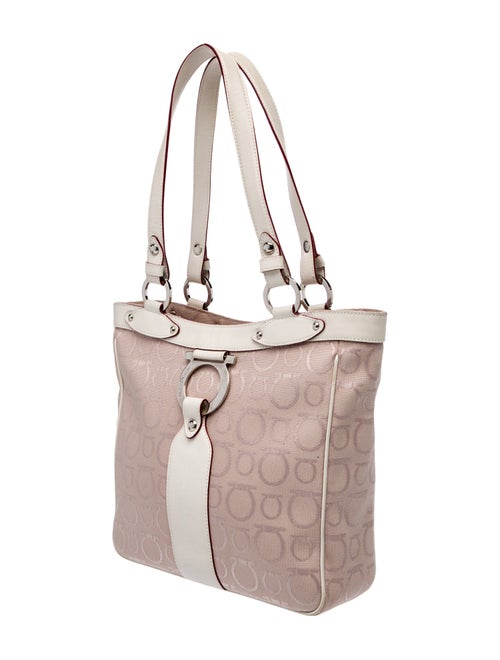 Salvatore Ferragamo Canvas Top Handle Bag