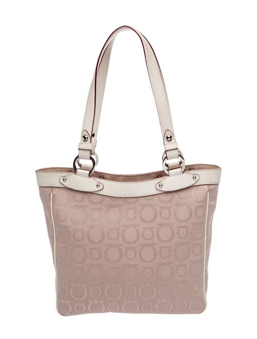 Salvatore Ferragamo Canvas Top Handle Bag