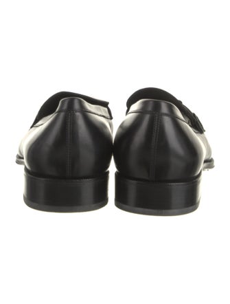 Salvatore Ferragamo Leather Monk Straps