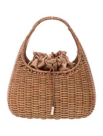 Salvatore Ferragamo Wicker Top Handle Bag