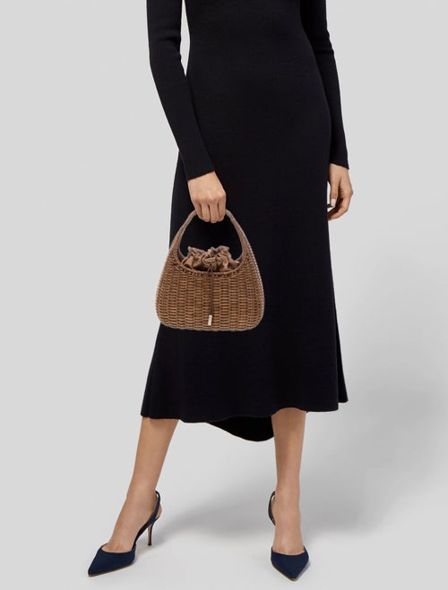 Salvatore Ferragamo Wicker Top Handle Bag